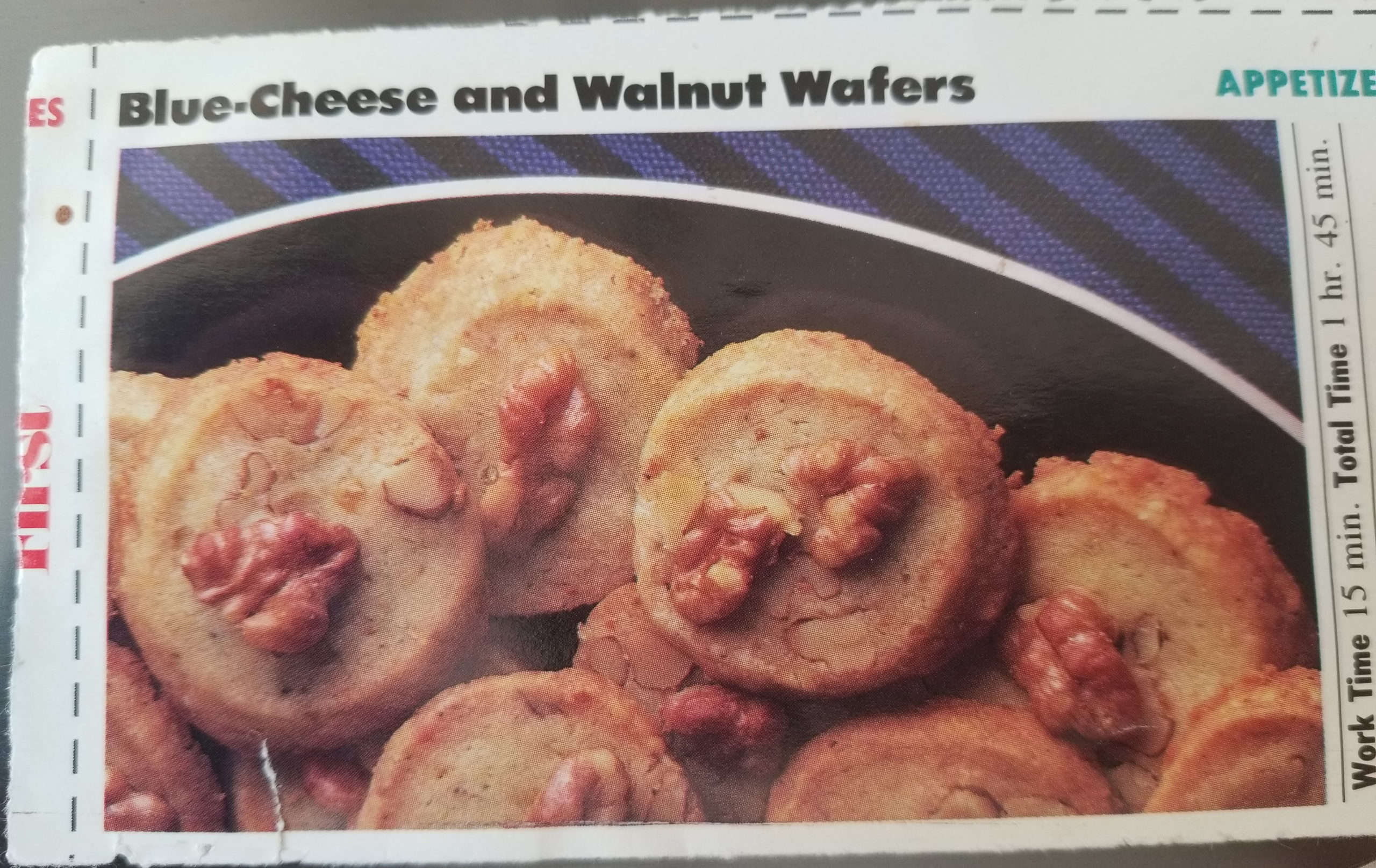 First magazine Blue Cheese Walnut Wafers