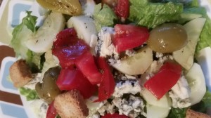 Blue cheese and olives!  